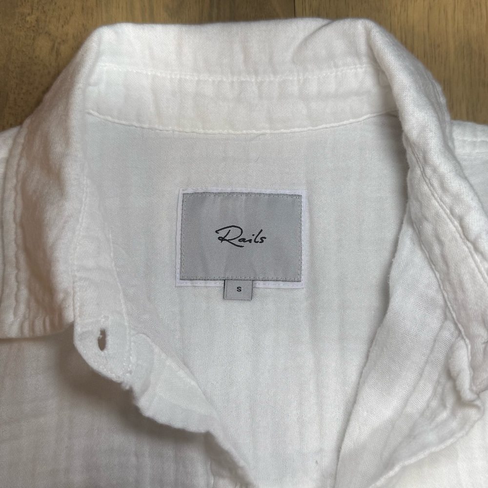 Rails Ellis Button Up Shirt, White, S - Picture 6 of 13